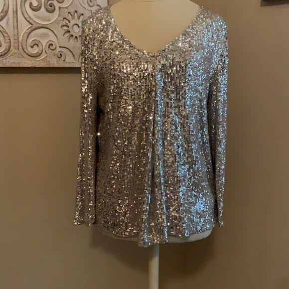 Cable & Gauge Tops Cable And Gauge Sequin Top Womens Xl Poshmark